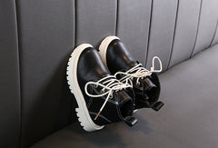 Leather short boots for boys