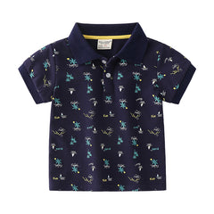 Summer Boys' Cotton Short-sleeved Polo Shirt