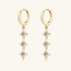 Moissanite Geometric Shape Earrings