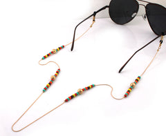 Colorful rice bead eyewear chain