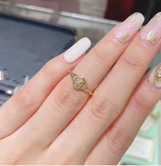 Alloy Geometric Flower Ring Jewelry For Women