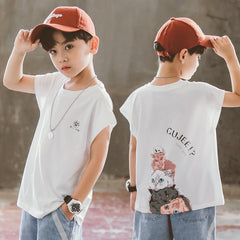 Cartoon print children's shirt for boys