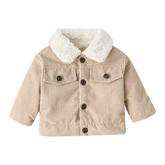 Infant Toddler Winter Fleece Corduroy Coat