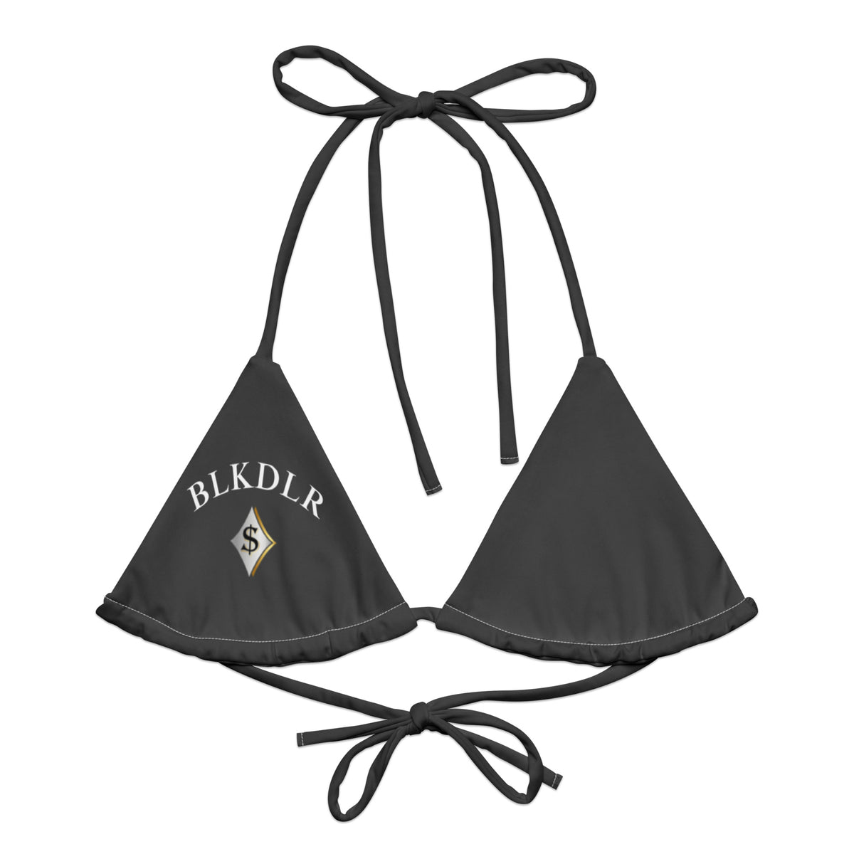 BLKDLRLabel string bikini top