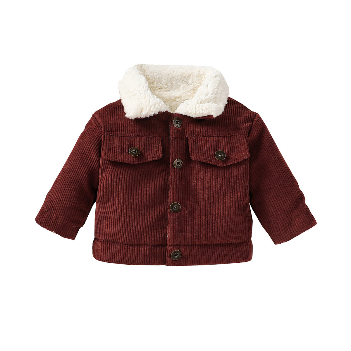 Infant Toddler Winter Fleece Corduroy Coat