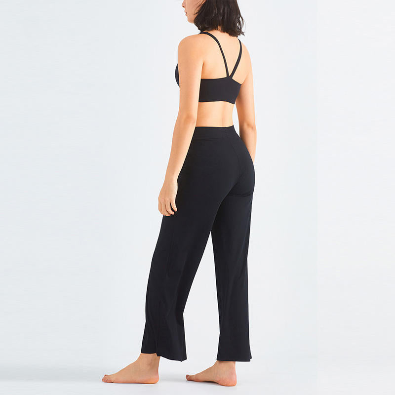 Loose Drawstring Flare Athleisure Yoga Pants