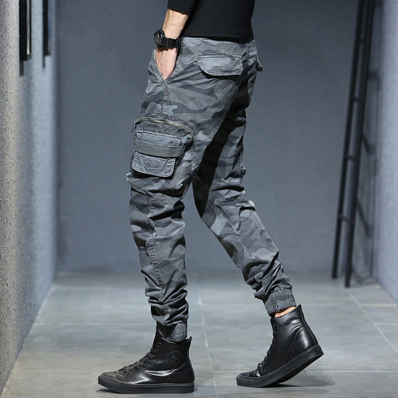 Thin Casual Pants Ankle-tied Harem Pants Trendy Men