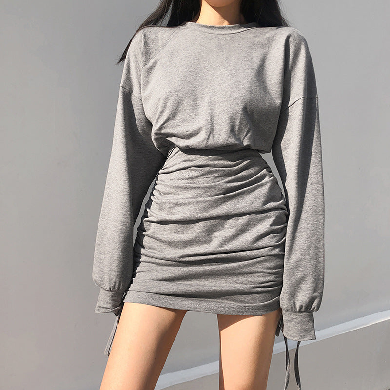 Fashion American Athleisure Pullover Sweater Dress