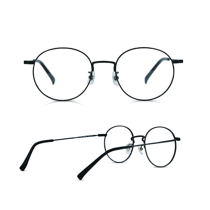 Vintage Round Light Pure Titanium Eyewear Plain Eyewear Frame