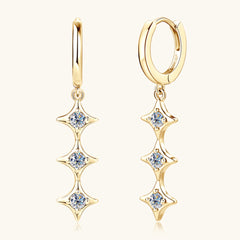 Moissanite Geometric Shape Earrings