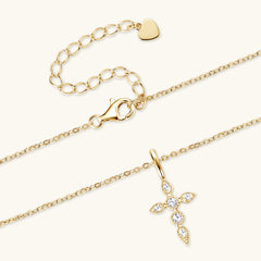 Moissanite Cross Pendant Necklace